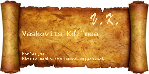 Vaskovits Kámea névjegykártya